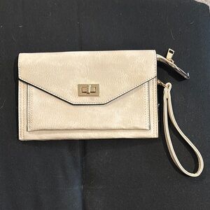 Elegant Cream Wristlet Clutch